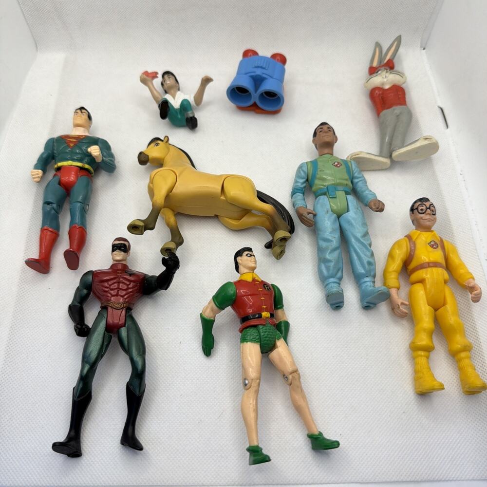 Assorted Lot of Vintage Action Figures, Toys & Miscellaneous Items All Shown